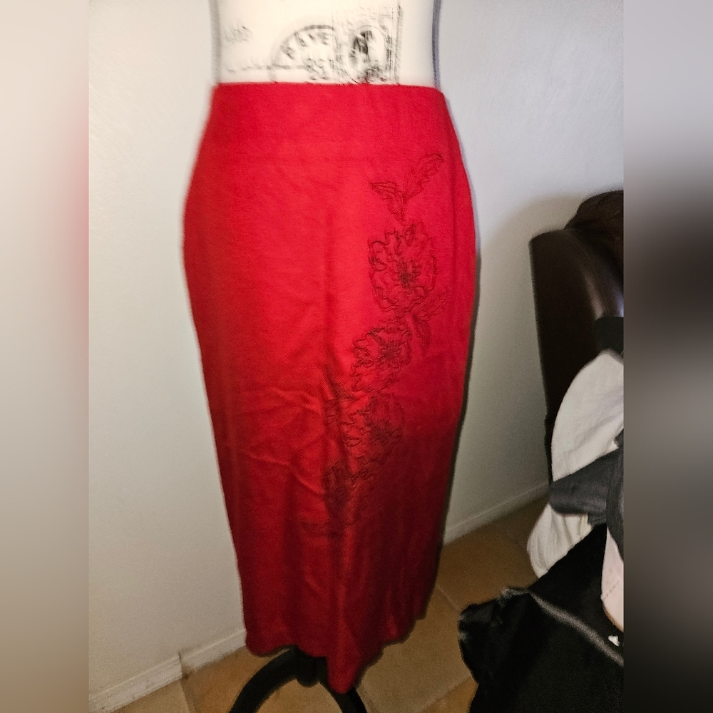 Tailor B Moss Womans Red Pencil Skirt Size 4